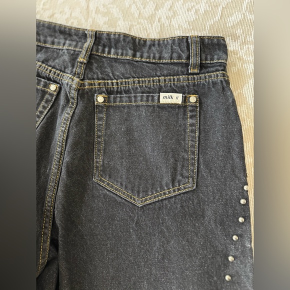 🆕 NWOT Free People • Milk It, Blaze Jeans • Black/Noir • 32 - Picture 10 of 16